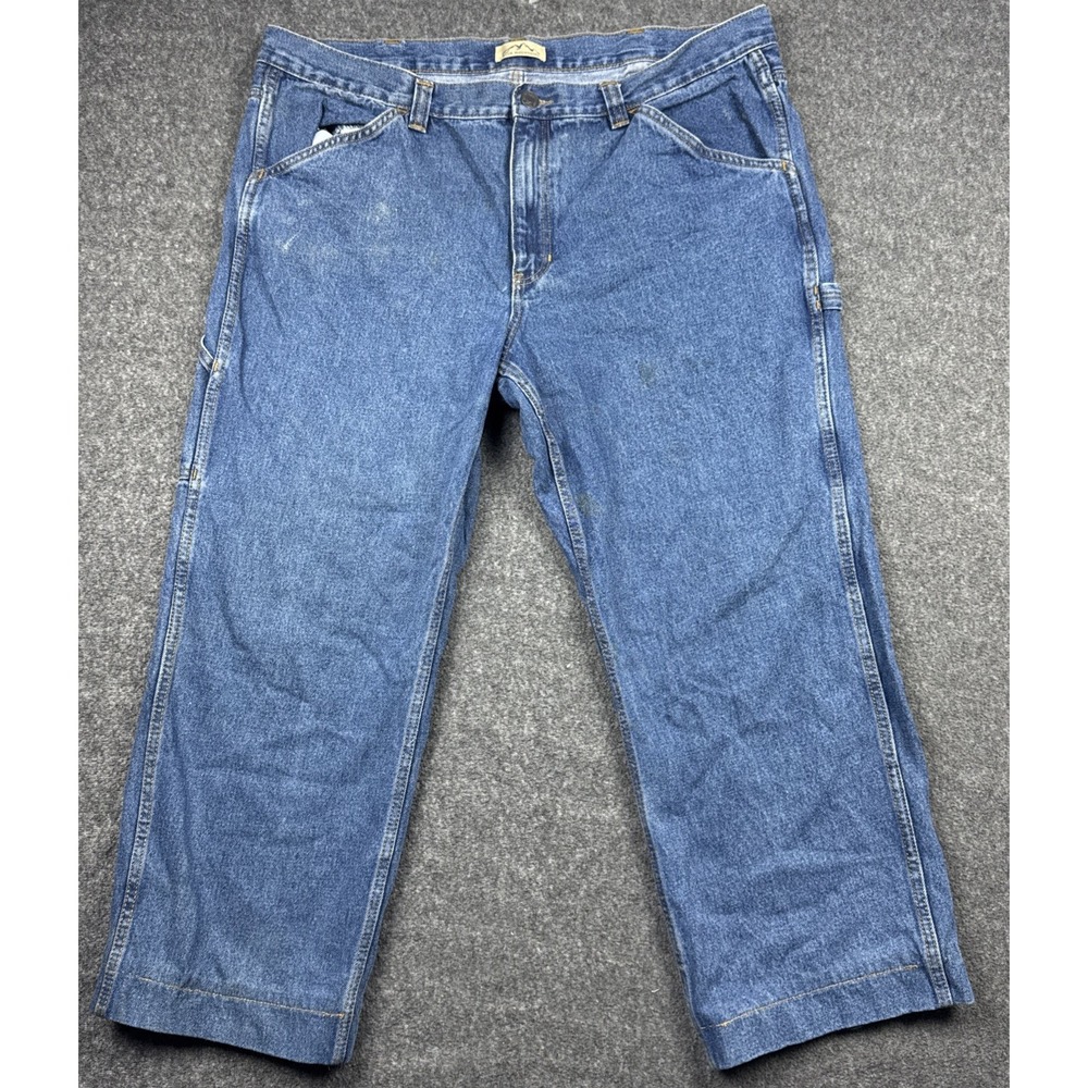 Men's Blue Mountain Carpenter Jeans Size 42x30‎ 100% Cotton Utility Work Pants